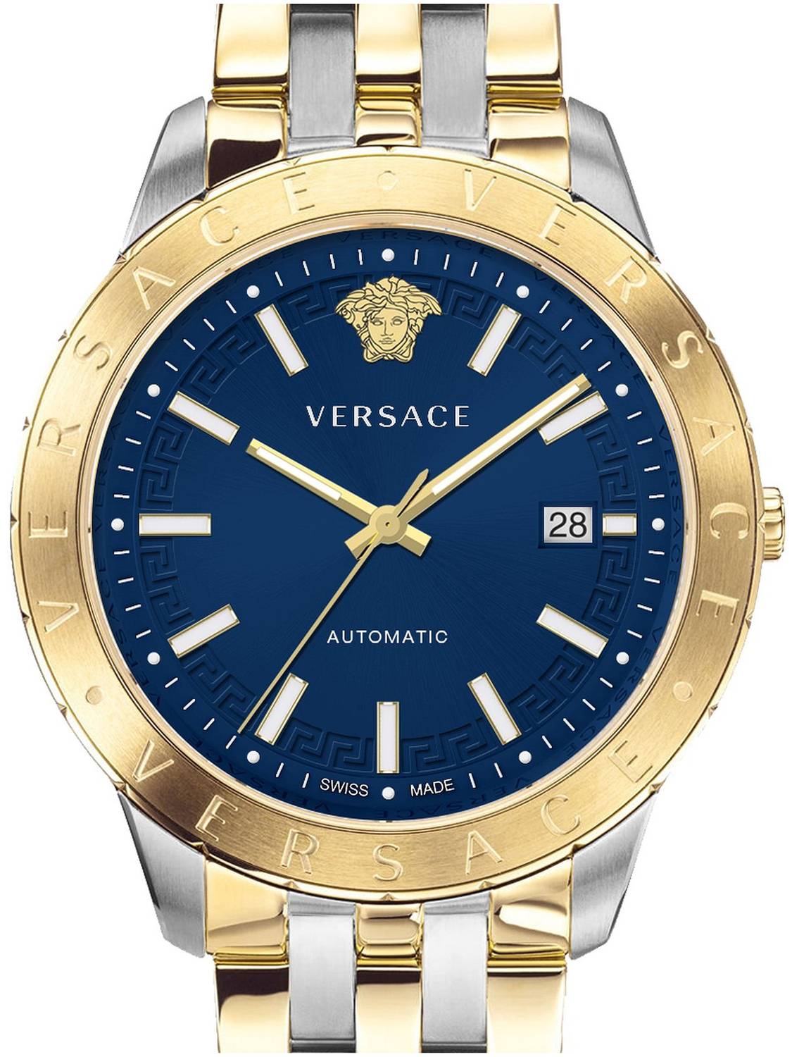 Versace Herren Armbanduhr  Univers 43 mm Datumsfenster Armband Edelstahl VE2D00421