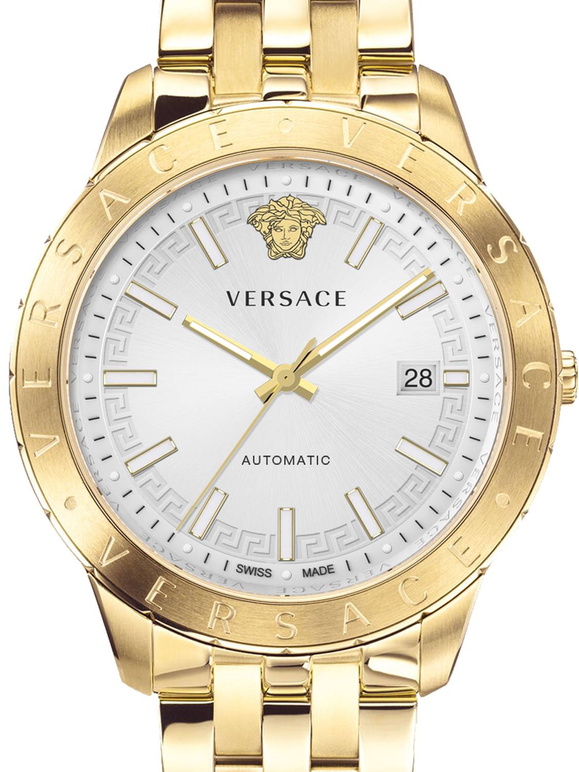 Versace Herren Armbanduhr  Univers 43 mm Datumsfenster Armband Edelstahl VE2D00521