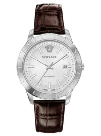 Thumbnail for Versace Herren Armbanduhr  Univers 43 mm Datumsfenster Armband Leder VE2D00121