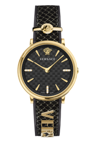 Thumbnail for Versace Herren Armbanduhr  V-Circle 38 mm Versace-Schriftzug auf dem Armband Armband Leder VE8103219