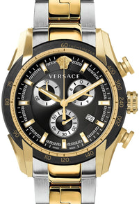 Thumbnail for Versace Herren Armbanduhr V-RAY MOV'T VERTIME 44M Edelstahl Armband bicolor VE2I00421