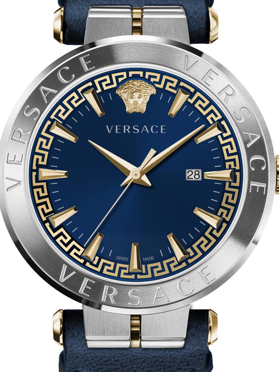 Versace Herren Armbanduhr AION 44 mm Armband Leder VE2F002 21