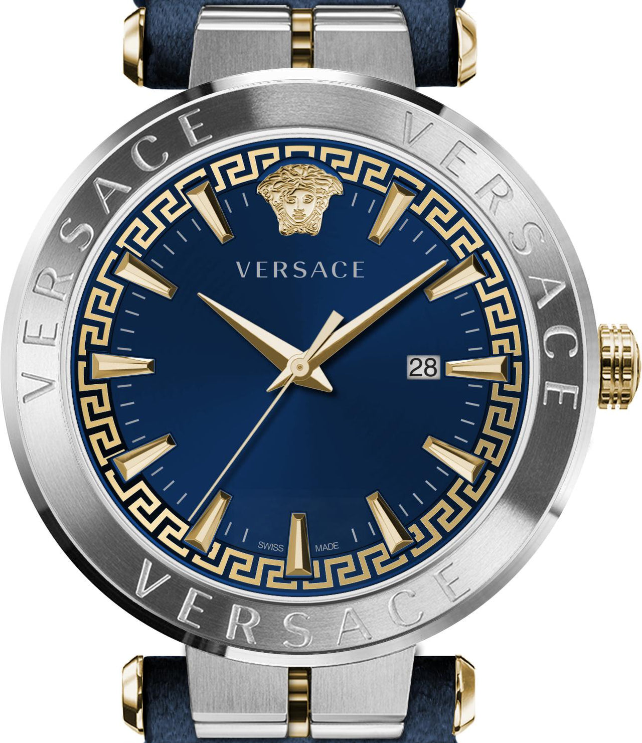 Versace Herren Armbanduhr AION 44 mm Armband Leder VE2G002 21