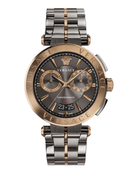 Thumbnail for Versace Aion Chronograph Herrenuhr Grau Bronze Stahlarmband 45mm