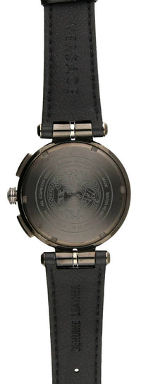 Thumbnail for Versace Aion Chronograph Herrenuhr Schwarz Leder Schwarz Stahl 45mm