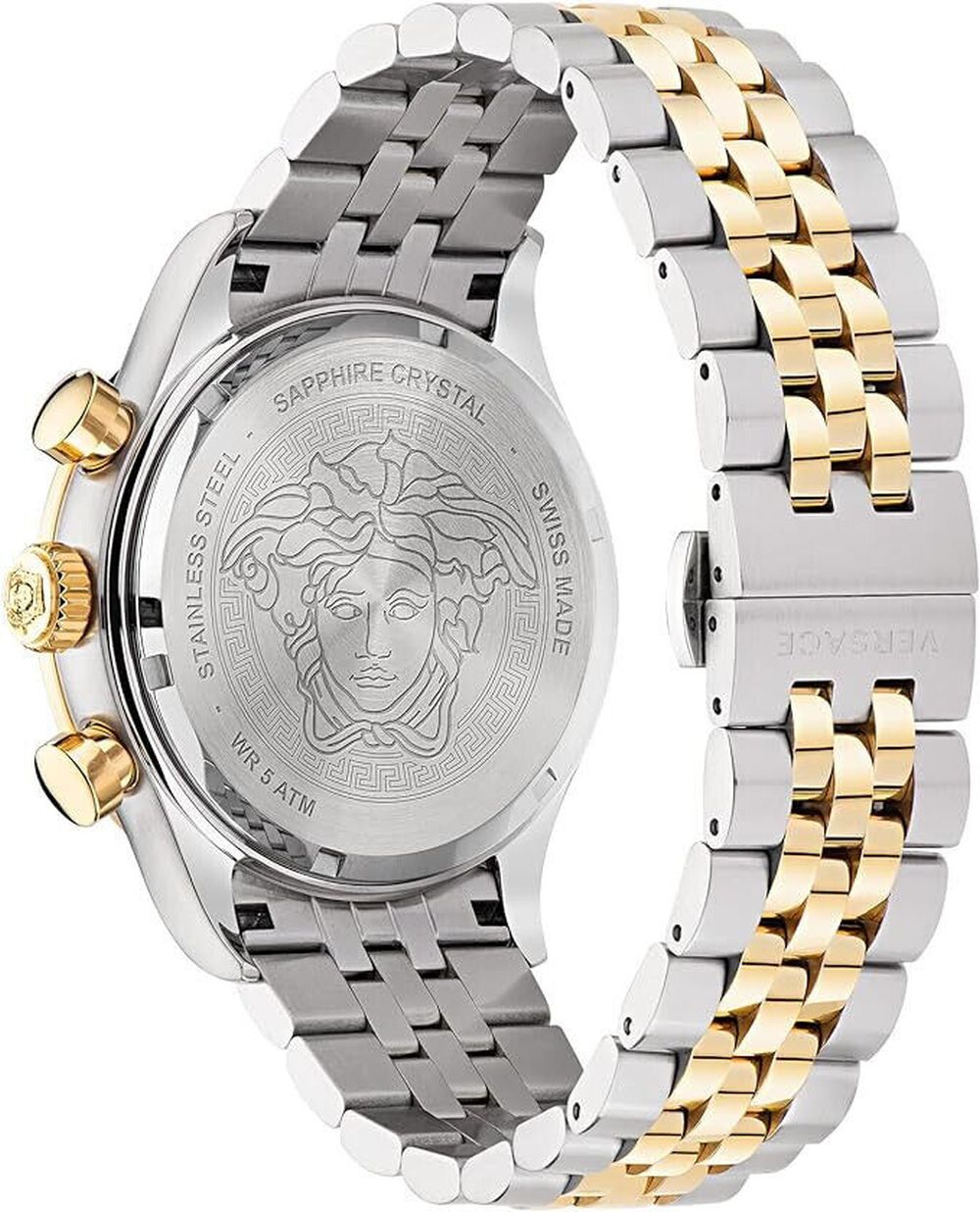 Versace Herren Armbanduhr Chronograph HELLENYIUM CHRONO bicolor 44 mm VE2U00422