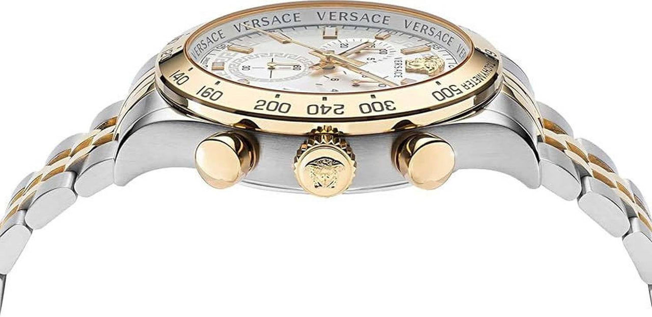 Versace Herren Armbanduhr Chronograph HELLENYIUM CHRONO bicolor 44 mm VE2U00422