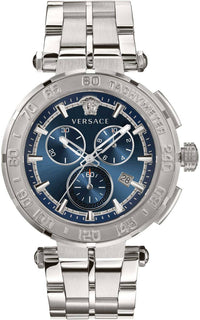 Thumbnail for Versace Herren Armbanduhr Greca Chrono 45 mm Datum, Chronograph, Tachymeter Armband Edelstahl VEPM004 20