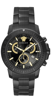 Thumbnail for Versace Herren Armbanduhr NEW CHRONO 45 mm Armband Edelstahl Gunmetalfarben VE2E006 21