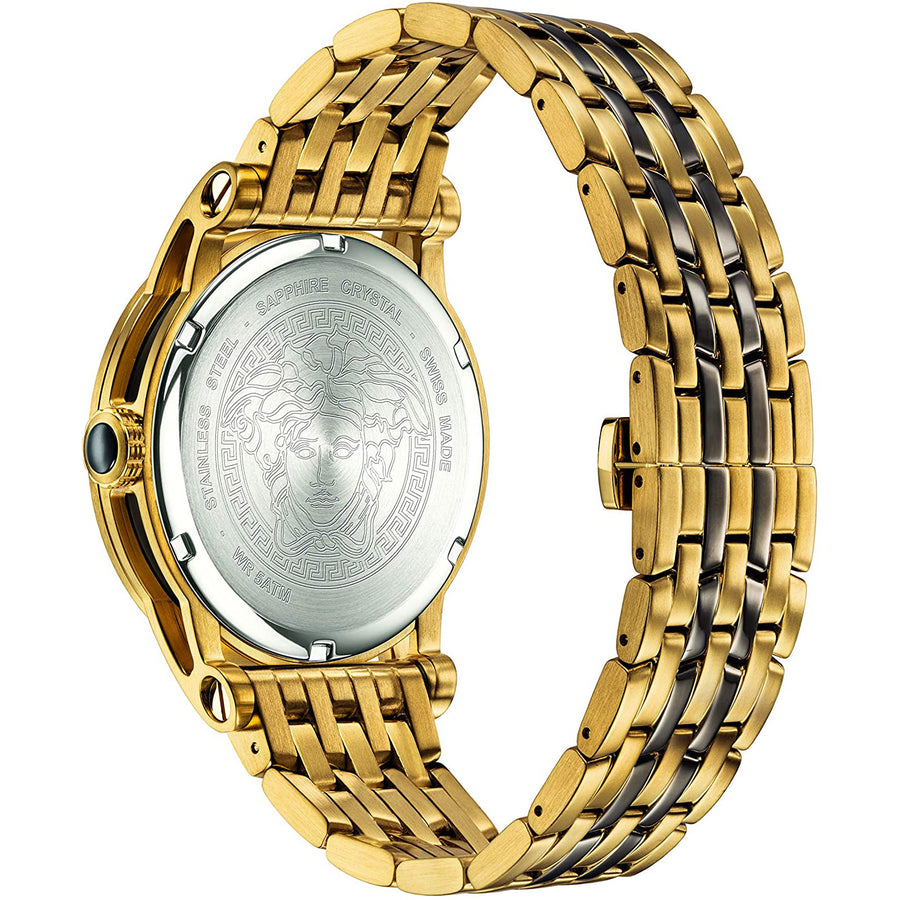 Versace Herren Armbanduhr PALAZZO EMP.43MM D/WHT B/BICOL goldfarben VERD004 18
