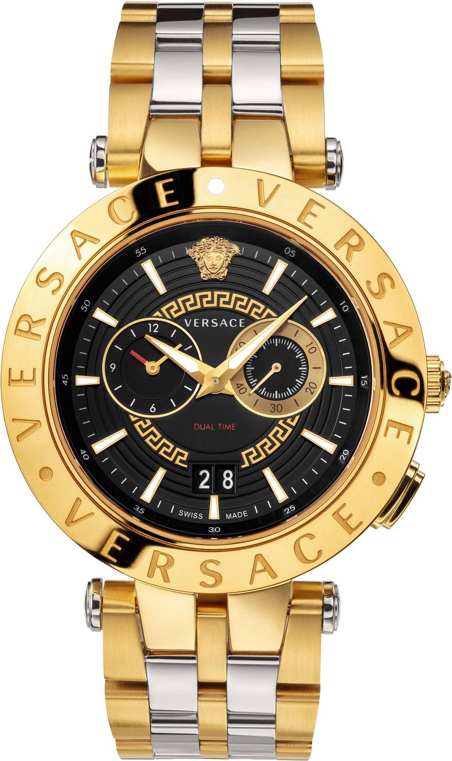 Versace Herren Armbanduhr Schweizer Uhr NEW V-Race 46MM bicolor VEBV005 19