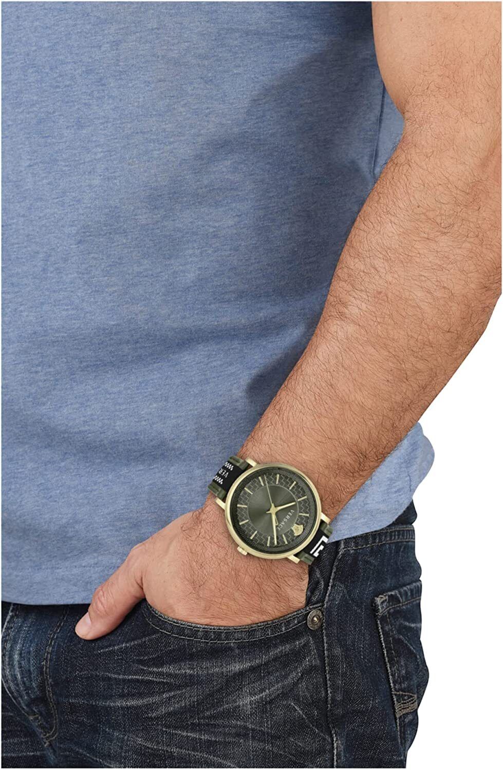 Versace Herrenuhr V-CIRCLE MILITARY GREEN DIAL