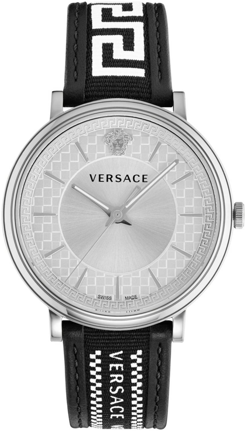 Versace Armbanduhr Herren V‑CIRCLE VE5A01021 Silber/Schwarz VE5A01021