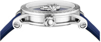 Thumbnail for Versace Herren Armbanduhr V-CODE RESTYLING Palazzo blau, silber 43 mm VESN00122