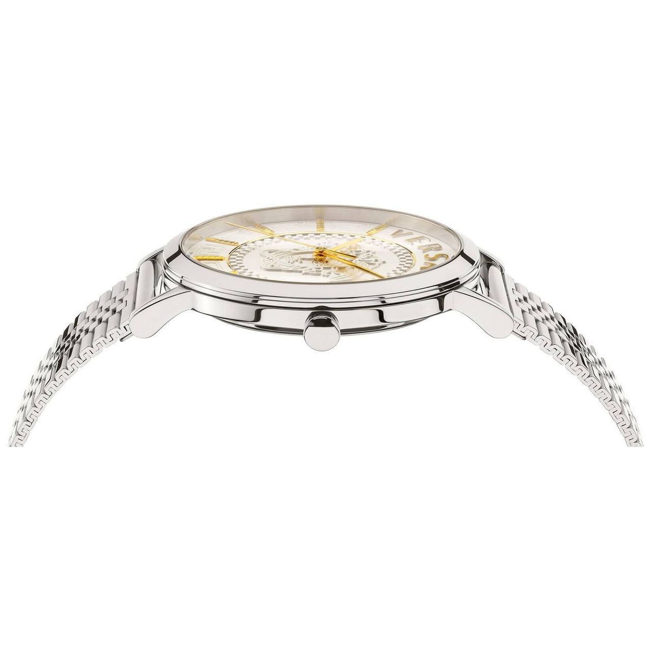 Versace Herren Armbanduhr V-ESSENTIAL silber, weiß 40 mm VEJ400421