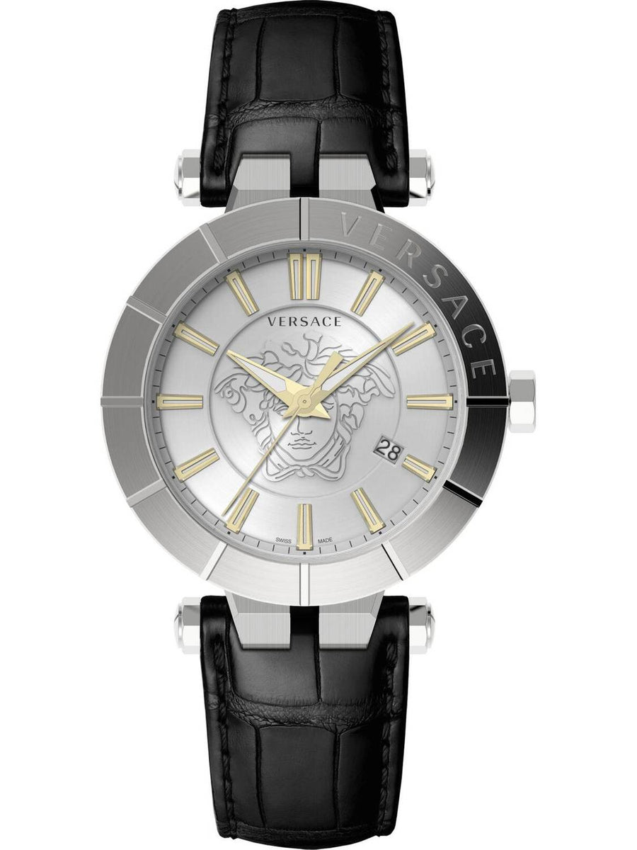Versace Herren Armbanduhr V-RACE 43 mm Armband Leder VE2B001 21