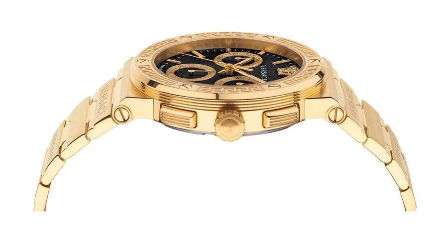 Versace Herren Uhr Armbanduhr GRECA LOGO CHR Armband Edelstahl gold VEZ9004 21