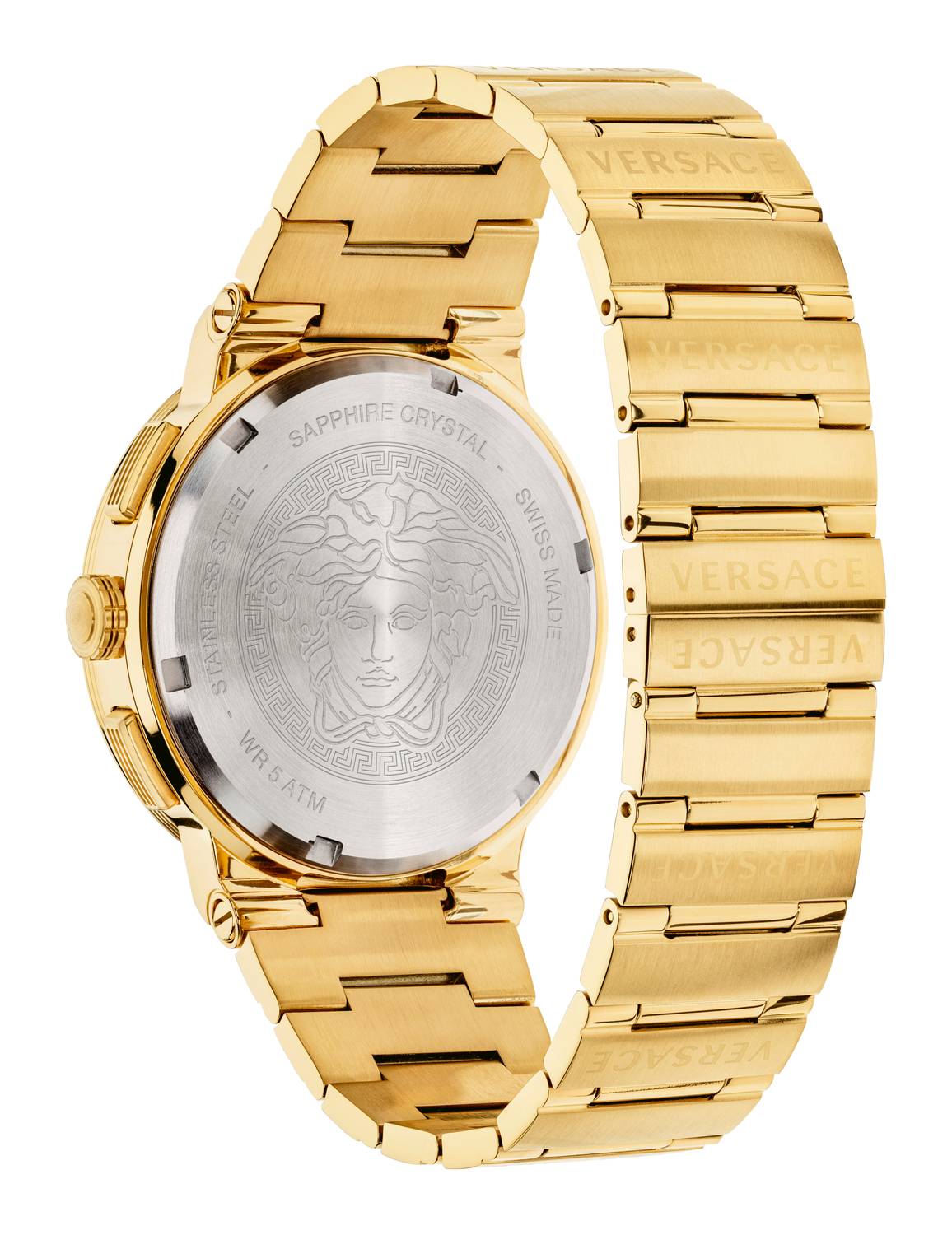 Versace Herren Uhr Armbanduhr GRECA LOGO CHR Armband Edelstahl gold VEZ9004 21