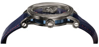 Thumbnail for Versace Palazzo Empire Herrenuhr Blau Leder Grau Stahlgehäuse 43mm VERD00118