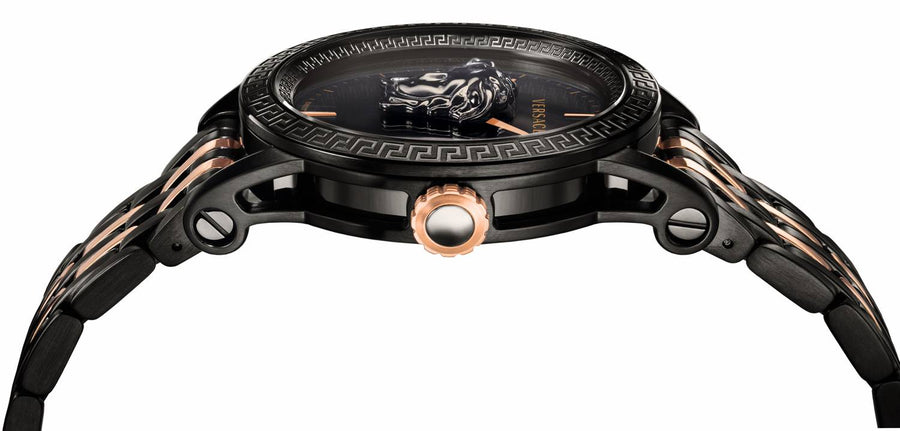 Versace Palazzo Empire Herrenuhr Roségold Schwarz Stahl 43mm VERD00618