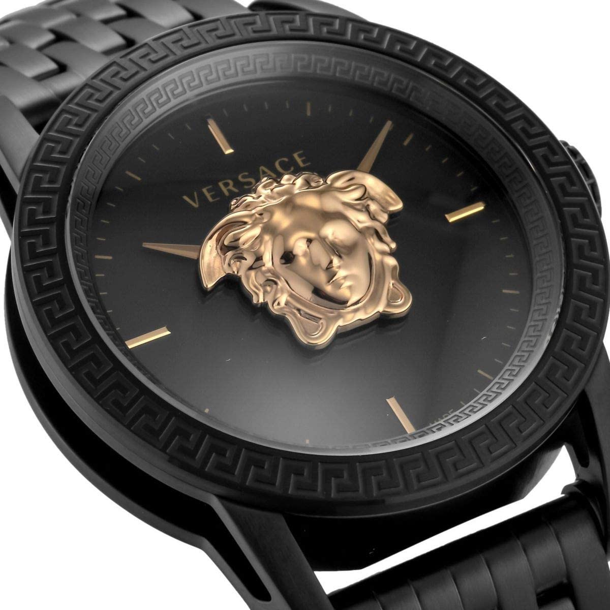 Versace Palazzo Empire Herrenuhr Schwarz Stahl 43mm  3D-Medusa-Logo VERD00518