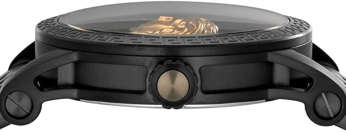 Versace Palazzo Empire Herrenuhr Schwarz Stahl 43mm  3D-Medusa-Logo VERD00518