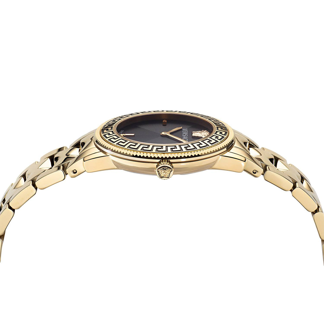 Versce Damen Armbanduhr LOGO HALO 36 mm Edelstahlarmband gold VE2P00622