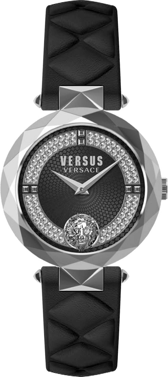 Versus Versace Damen Armbanduhr COVENT GARDEN CRYSTAL 36 MM Lederarmband