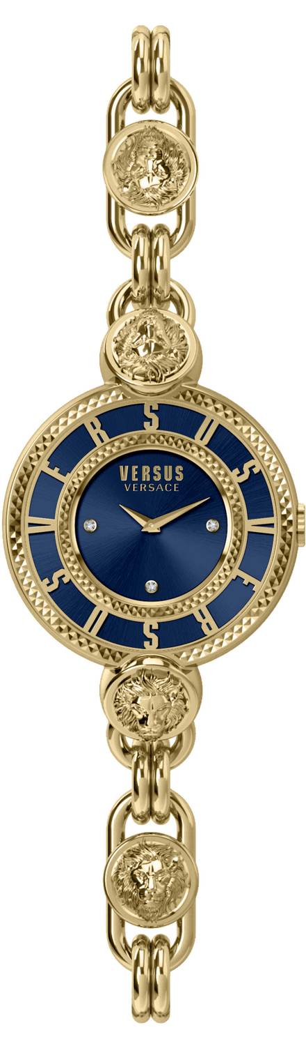 Versus Versace Damen Armbanduhr LES DOCKS 36 MM Edelstahl gold/blue VSPLL1720