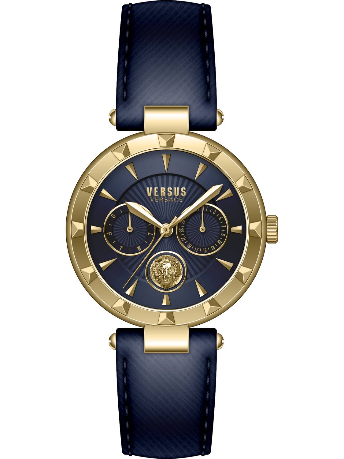 Versus Versace Damenuhr Sertie N Multifunktion blau goldfarben VSPOS2321