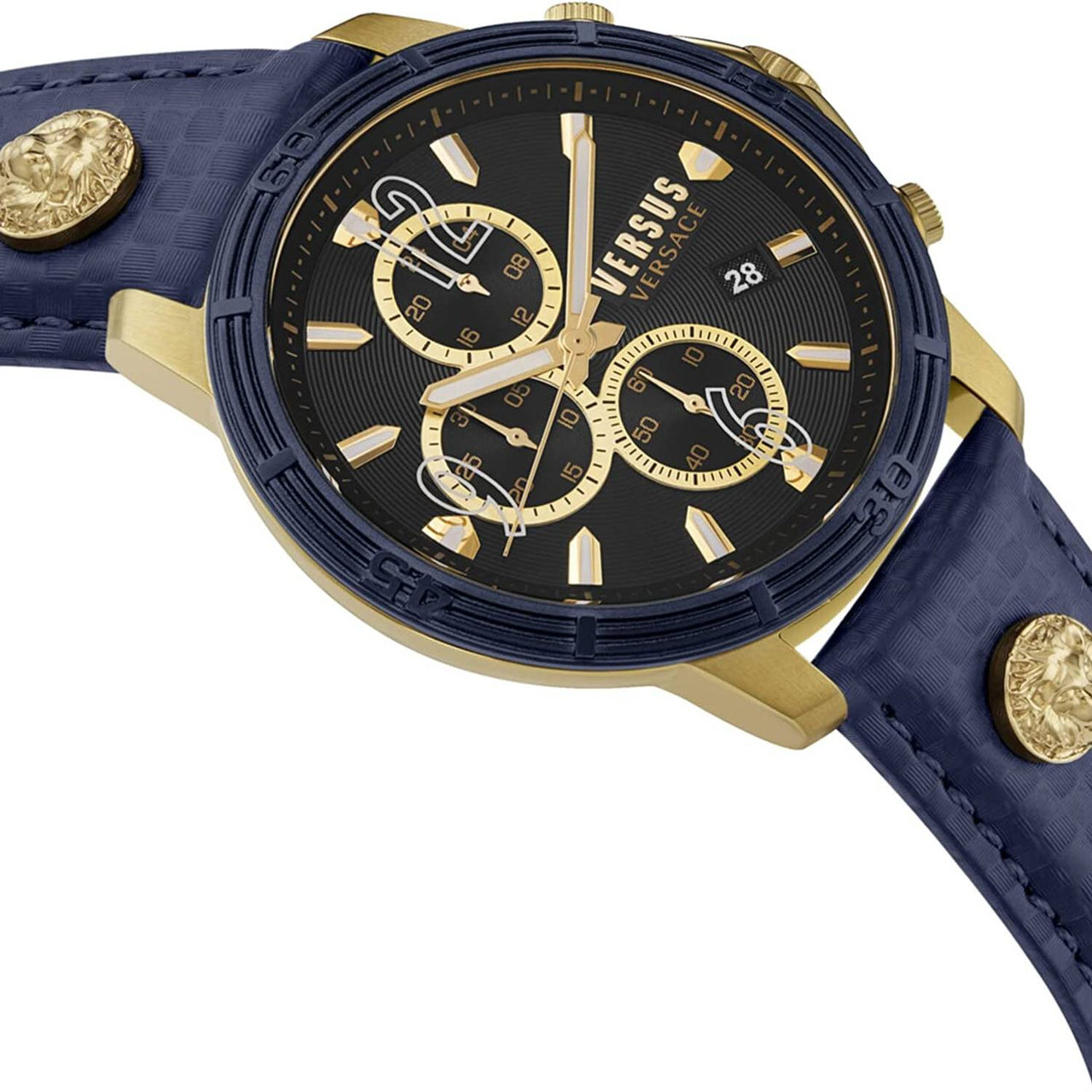 Versus Versace Herren Armbanduhr BICOCCCA 2T 46 mm Armband Leder VSPHJ1221