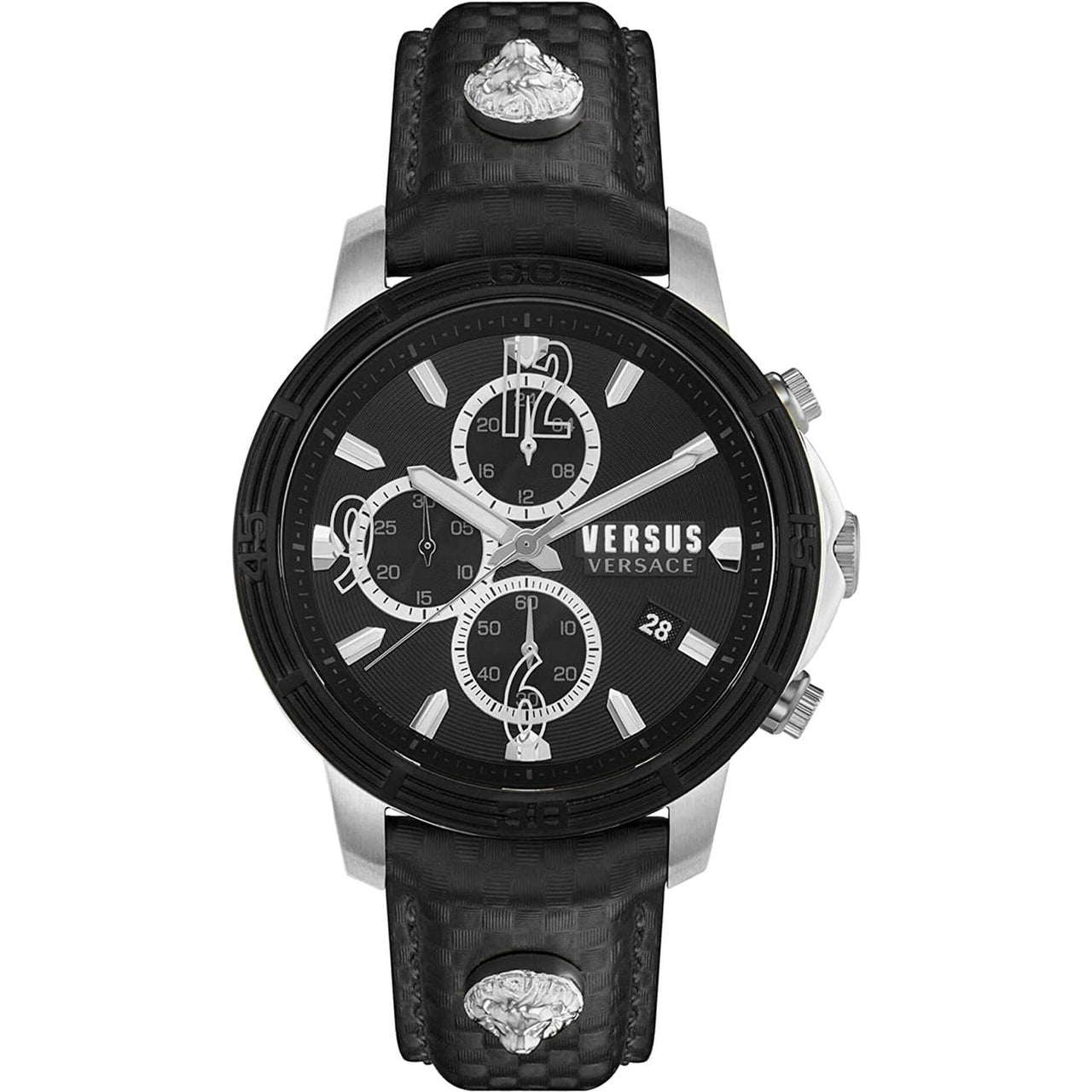 Versus Versace Herren Armbanduhr BICOCCCA STAINLESS 46 mm Armband Leder VSPHJ1021