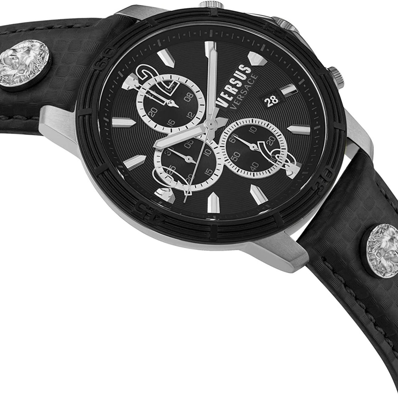 Versus Versace Herren Armbanduhr BICOCCCA STAINLESS 46 mm Armband Leder VSPHJ1021