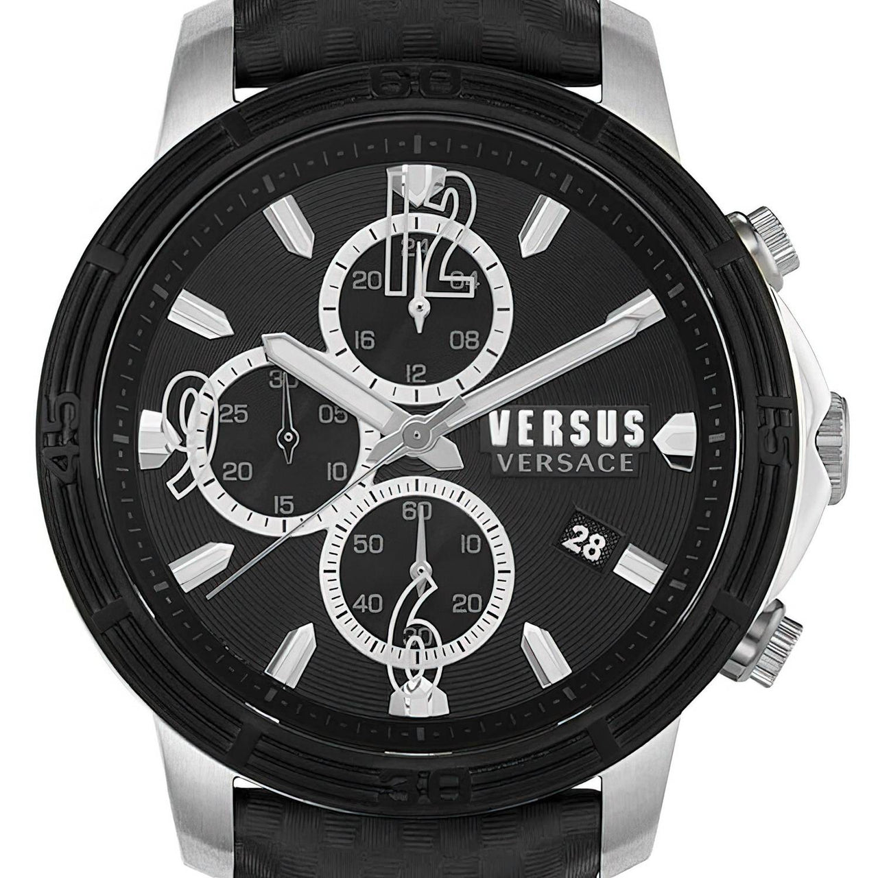 Versus Versace Herren Armbanduhr BICOCCCA STAINLESS 46 mm Armband Leder VSPHJ1021