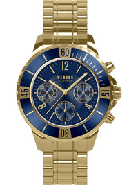 Thumbnail for Versus Versace Herrenuhr Chronograph Tokyo Chrono gold/blau VSPGN3121