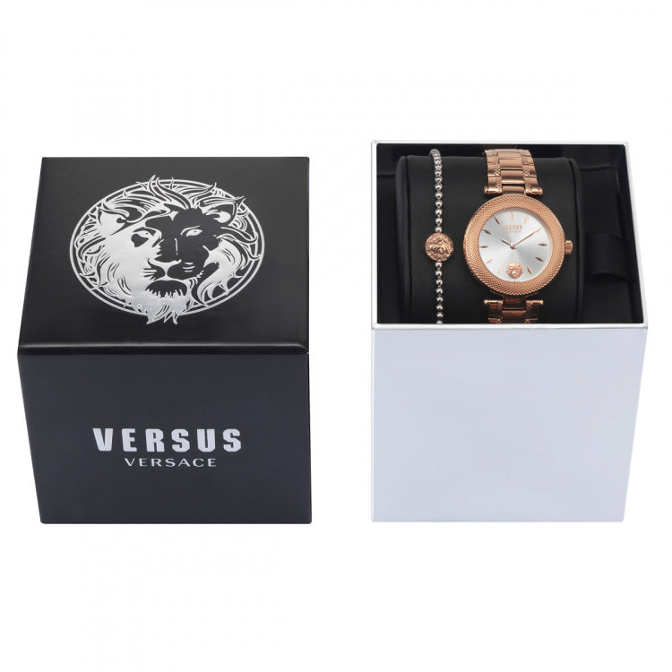 Versus Versace VSP712218 Brick Lane Damenuhr mit Armreif Set Roségold Edelstahlarmband