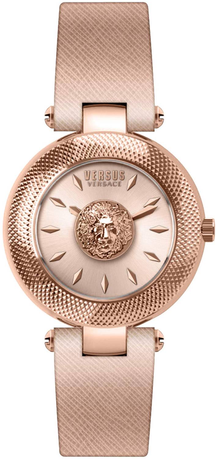 Versus Versace VSP213218 Brick Lane Roségold Zifferblatt Damenuhr Lederarmband