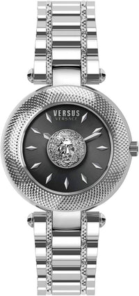 Thumbnail for Versus Versace VSP213918 Brick Lane Edelstahlband Damenuhr Schwarzes Zifferblatt