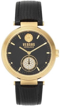 Thumbnail for Versus Versace VSP791118 Star Ferry Damenuhr Schwarzes Zifferblatt Lederarmband