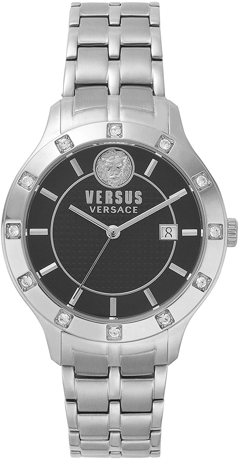 Versus Versace Brackenfell VSP460118 Damenuhr schwarzem Zifferblatt Swarovski