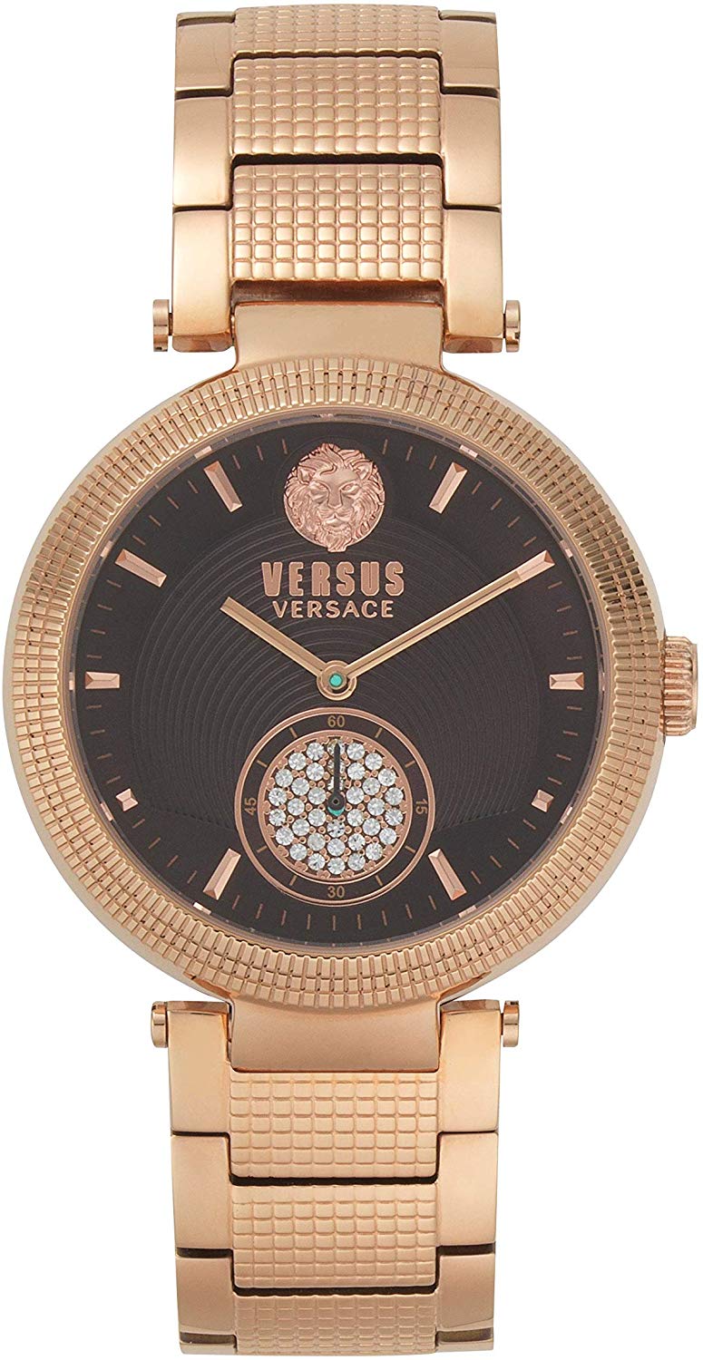 Versus Versace VSP791718 Star Ferry Braunes Zifferblatt Damen Quarzuhr Roségold